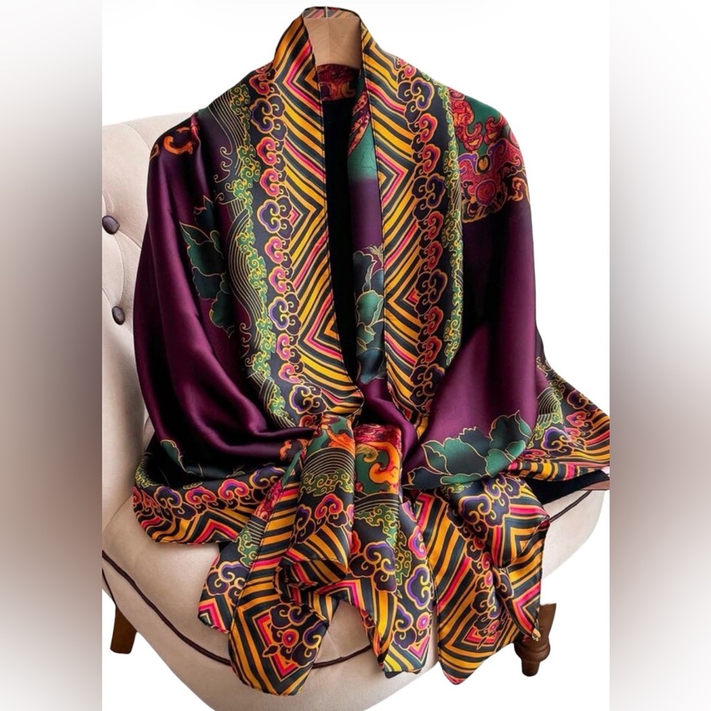 Elegant Multicolor Rectangular Scarf - image 1